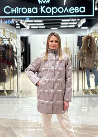 Сіра демісезонна жіноча куртка 25139 grey CHANEVIA