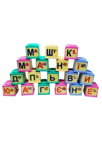 Дитячі розвиваючі кубики "Абетка" 70576 укр. мовою No Brand (330601863)
