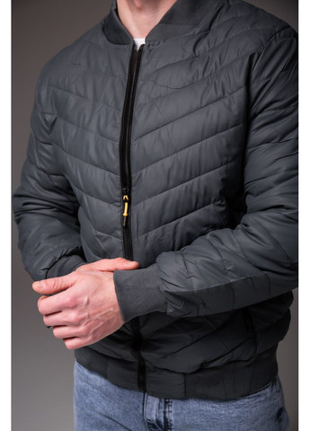 Сіра весняний бомбер сірий утеплений casual No Brand