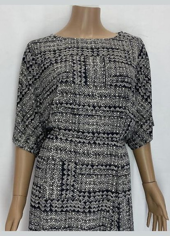 Чорно-білий повсякденний сукня Indiska з абстрактним візерунком