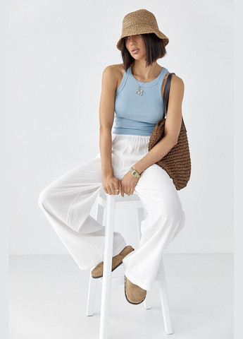 Однотонна жіноча майка - лимонний колір Lurex — 330988768