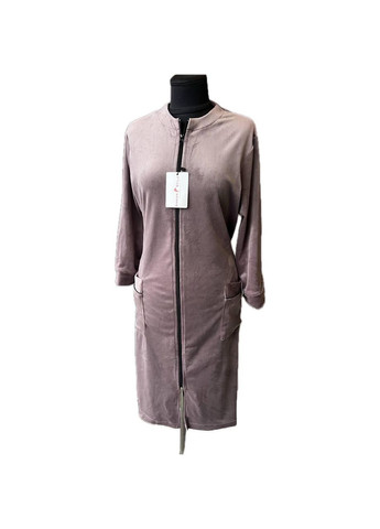Жіночий халат хатал велюр 4XL сірий (П4К-batal-velur-001-08) No Brand (306633747)