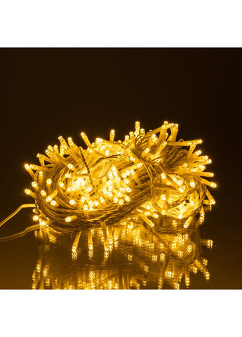 Гірлянда Нитка вулична 30 м 300 LED білий провід для новорічного освітлення декор для вулиці та інтер'єру Garlando (370432863)