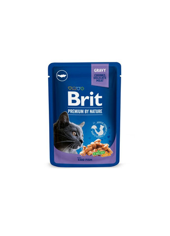 Набір вологих кормів Cat Pouch «Сімейна тарілка» для котів, асорті із 4 смаків, 12 шт х 100 г Brit Premium (345743637)