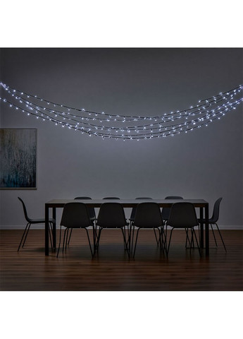 Гірлянда Нитка вулична 1000 LED 100 м на сонячній батареї чорна, білий GarlandoPro SB1000L100MBW No Brand (364685008)