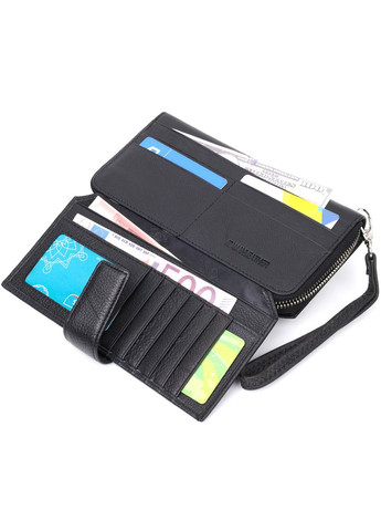 Кошелек-клатч унисекс для карт и монет с ремешком черный (sku_19432) No Brand (328218329)