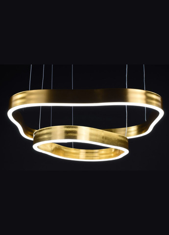 Люстра светодиодная подвесная LED светильник для квартиры на потолок лэд 28142 Золото 15-170х53х56 см. Sunnysky (364498894)