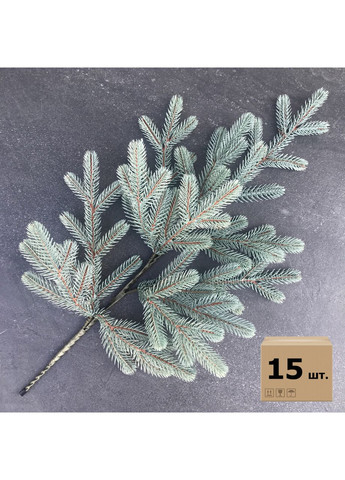 Гілки хвойні штучні SGH Traditional 60 см блакитні (упаковка 15 штук) HVOYA (370439113)
