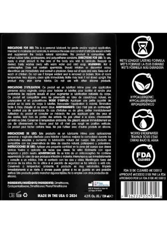 Лубрикант на силіконовій основі Platinum Premium Lubricant, 124 мл Wet (383116235)