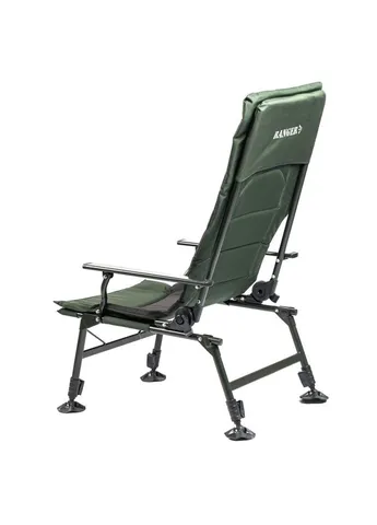 Складне карпове крісло Expert SL-113 (590х660х1080-1200 мм), оливкове, з підголовником Ranger (395598568)