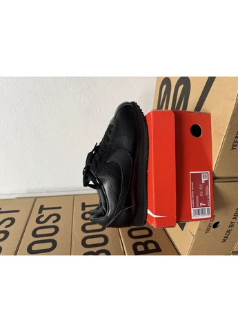 Чорні літні кросівки nike cortez black leather найк кортез No Brand