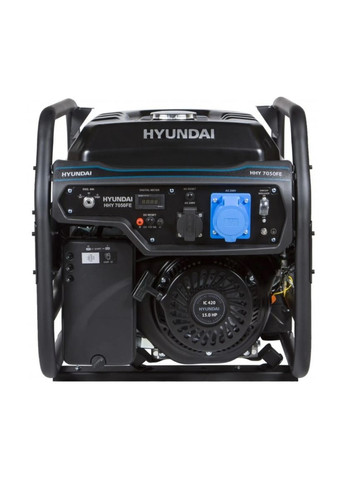 Бензиновый генератор HHY 7050FE (5.5 кВт, 50 Гц, 230 В, 25 л) электростартер однофазный (23143) Hyundai (265535163)
