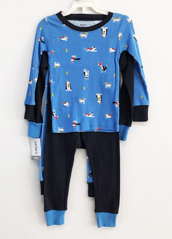 Синяя пижама. комплект из 4 вещей carters No Brand