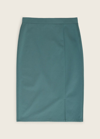 Зеленая кэжуал однотонная юбка Tom Tailor
