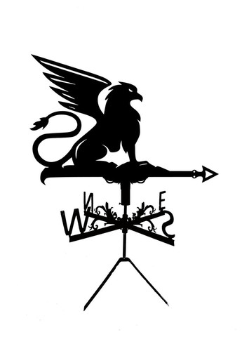 Флюгер на будинок Грифон, флюгер на дах з металу 2 мм. No Brand (368896378)