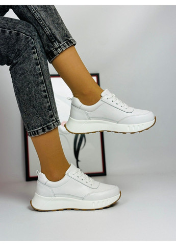 Белые демисезонные 160 кросовки кожаные белые KDSL