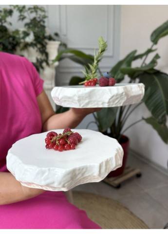 Плато для закусок "Белая Гора" 1шт. идеально подходит для подачи фруктов, сыров, мясных нарезок или десертов 20.5см OSM (365549105)