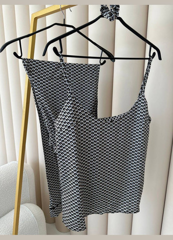 Черно-белая пижама майка + брюки Domino