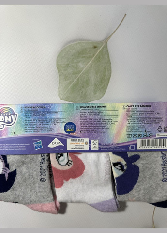 Комбинированные носки 3 пары Little Pony рисунки (316229955)