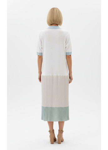 Бежева кежуал літня плісирована сукня міді блакитний Number Nine