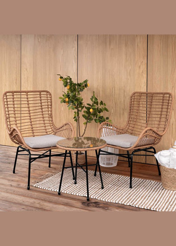 Набір садових меблів Sorrento бежевий/світло-сірий Di Volio (303126547)