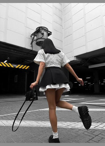 Черная кэжуал однотонная юбка N.Family