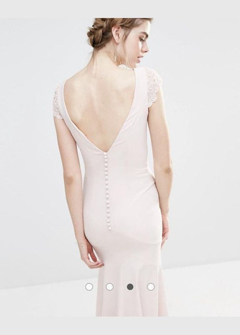 Пудровое платье-макси Asos