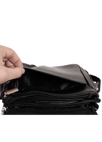 Чоловіча сумка зі штучної шкіри E30913 Чорна No Brand (370848042)