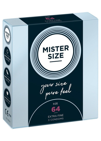Презервативи MISTER SIZE (64 мм) 3шт No Brand (284236105)
