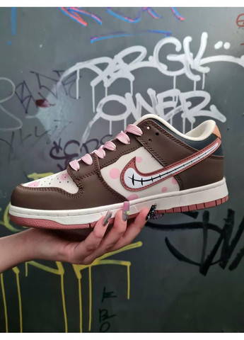 КРОССОВКИ ЖЕНСКИЕ NIKE DUNK LOW SWEET TOOTH CUSTOM НАЙК СБ ДАНК No Brand белые демисезоны (368855007)