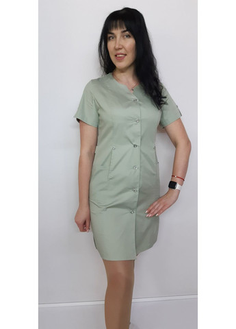 Халат жіночий медичний Мілан-гудзики котон короткий рукав 46, No Brand (361359898)