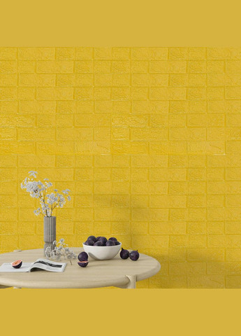 3D панель самоклеюча цегла Жовта 700х770х3мм (010-3) SW-00001894 Sticker Wall (300242318)