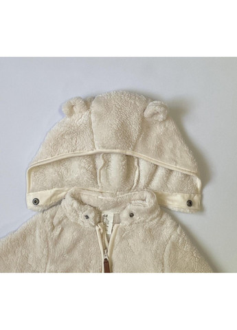 Молочная зимняя куртка меховая H&M