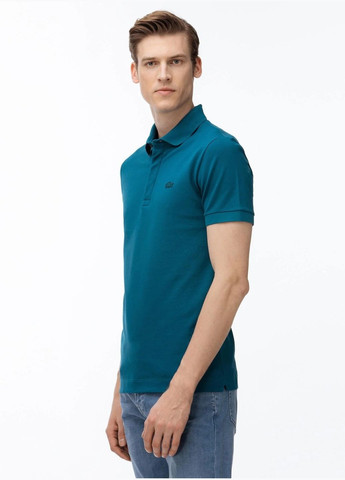 Синяя футболка-поло мужское lacoste для мужчин LC