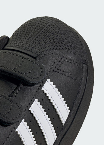 Чорні всесезонні кросівки superstar ii comfort closure kids adidas
