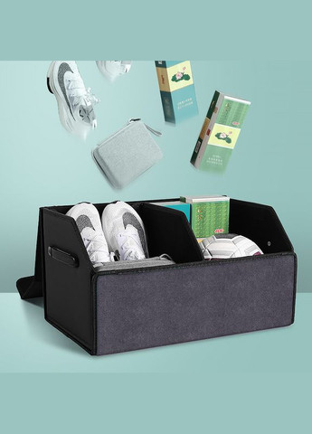 Автомобільний органайзер 5699 Gray 53*32*29 см два відділи для зберігання на липучках із ручкою 5 шт. Lesko (349730533)