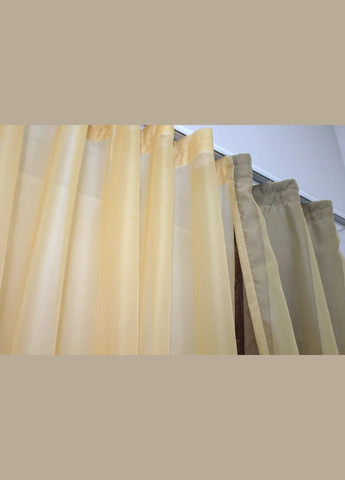 Шифоновые занавески шторы короткие 2x270x170 см (zanaves001-3) No Brand (306633910)