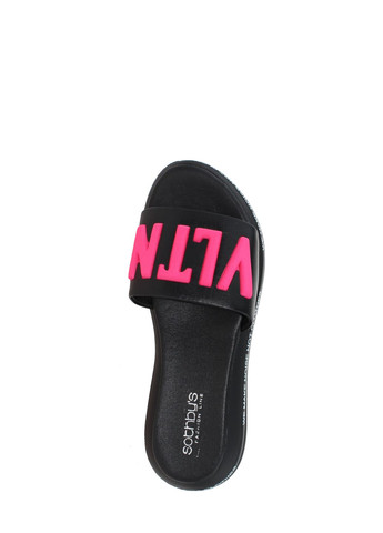 Малиновые шлепанцы c-237 черный-малиновый Sothby's