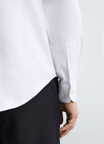 Белая рубашка однотонная Zara