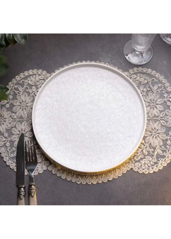 Тарілка порцелянова 25 см плоска біла HP-7-732 Yiwu (370801344)