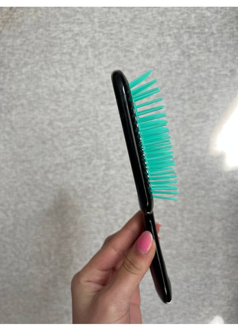 Расческа Superbrush с силиконовыми зубчиками Черно-голубая продувная расческа Hollow Comb (363114871)
