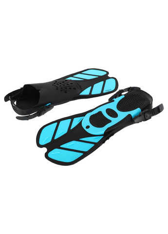 Ласти тренувальні з відкритою п'ятою PL-8968 (поліпропілен, TPR, розмір, чорний-бірюзовий) Cima (361434470)