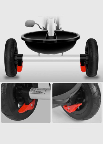 Триколісний велосипед чорного кольору 4 в 1 для хлопчика (0500) No Brand (334890892)