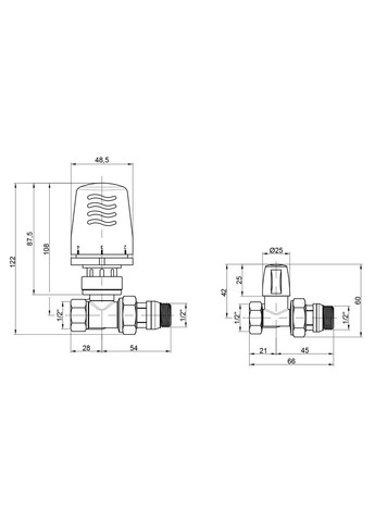 Термокомплект 1/2" з антипротіканням прямий №KIT_1100+775-940+815-940 Icma 82KITHAD061100 (341326850)