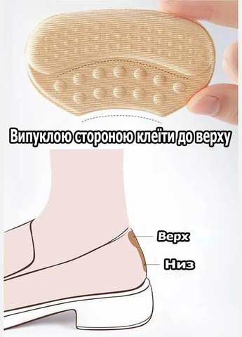 Вкладыши в обувь для реставрация задника или для уменьшения размера в наборе 1 беж и 1 черный 3мм No Brand (314808517)