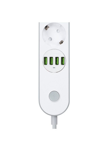 Сетевой фильтр питания CWCHE44W, 4 розетки/4USB White 2M (CW-CHE44W) Colorway (306618287)