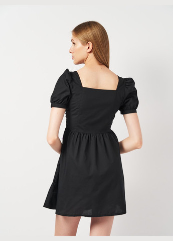 Черное платье H&M однотонное