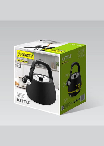 Чайник со свистком для плиты 2.5 л (MR-1318-BLACK) Maestro (334006619)