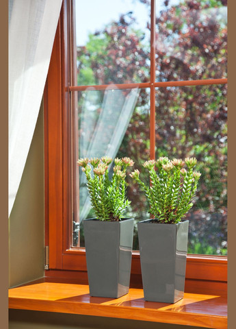 Кашпо 190х190 білий, пластик Lamela Фінезія (345726207)