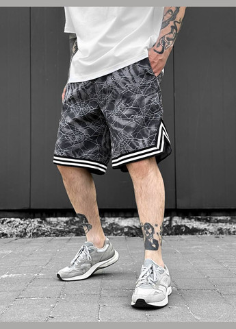 Шорты паутина черный лампас No Brand (317263822)